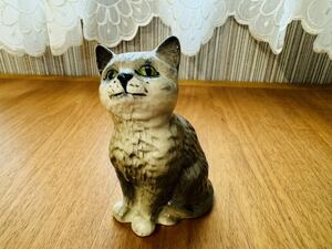 【美品】 ROYALDOULTON ロイヤルドルトン Beswick ベズウィック 猫 置物 フィギュリン 