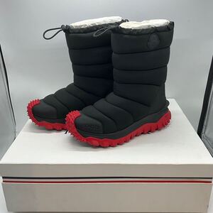 【43】USED MONCLER APRES TRAIL HIGH Snow Boots Gore Tex Black モンクレール スノーブーツ ゴアテックス ブラック F1120