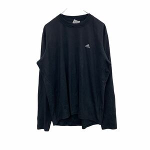 adidas インナーウェア XL ブラック アディダス スポーツウェア ロングTシャツ ロゴ ワンポイント 古着卸 アメリカ仕入 t2201-3597