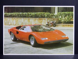 スーパーカー大判カード 「ランボルギーニ カウンタック LP400」■Lamborghini Countach　赤レッド■大型カード 昭和レトロ syowa retoro