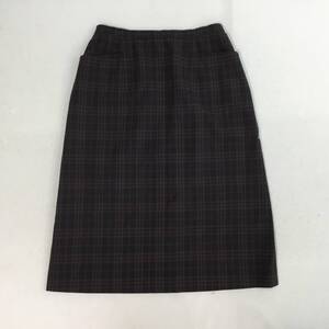 ■ BURBERRY バーバリー スカート ブラウン系 サイズ 13 レディース LONDON チェック柄 三陽商会 ポケット ファスナー 0.28kg