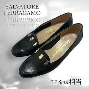 FERRAGAMO フェラガモ　ローファー　22.5cm相当 黒　小さいサイズ 　3400 04001