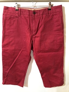 ★古着 GAP クロップドパンツ 赤 レッド W32