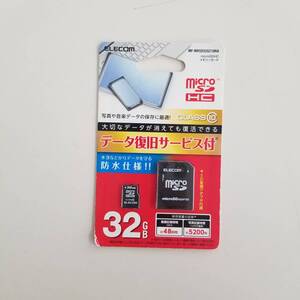 ELECOM エレコム class10対応 microSDHCメモリカード データ復旧サービス付き 32GB MF-MRSD32GC10RA SDカード変換アダプタ付き 防水仕様