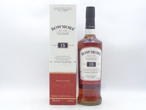 同梱不可 1円～BOWMORE 15年 ボウモア アイラシングルモルトスコッチウイスキー 700ml 43% R002556