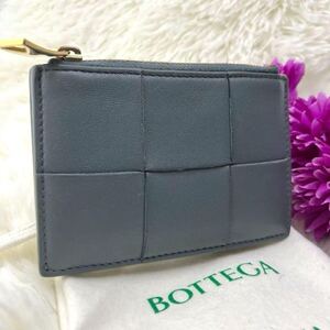 【美品】 BOTTEGA VENETA ボッテガ カセット　マキシ　イントレ　カードケース グレー 灰色 フラグメントケース メンズ レディース