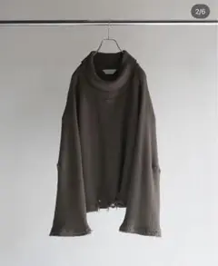 ANCELLM 24aw ダメージワッフル オリーブ