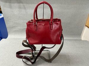 【中古品】状態良品 ANYA HINDMARCH アニヤ・ハインドマーチ 2WAYレザーバッグ Ebury soft small ストラップ2本付 (管理番号：049104)