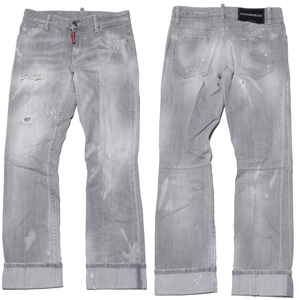 ディースクエアード クロップドパンツ グレー ジーンズ 36 cropped flare jean レディース S72LA0984 DSQUARED2