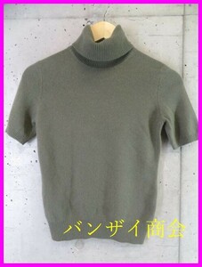 5111s13◆良品です◆カシミヤ100％◆UNIQLO ユニクロ タートルネック 半袖カシミヤニットセーター S/カーディガン/ベスト/アンサンブル女性