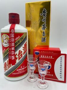 【未開栓】貴州茅台酒 マオタイ酒 天女ラベル 2022 箱付き 冊子付き グラス付き 500ml 53% ※重量960g※ MOUTAI KWEICHOW 中国酒 ●1307