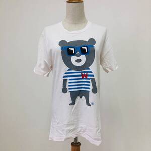 a01776 BEAMS T The Wonderful! design works. ワンダーベア Tシャツ 半袖 プリント 丸首 カジュアル 夏 白 くま メンズ おしゃれ 可愛い