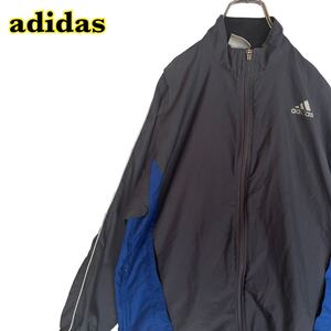 adidas アディダス　ジップジャケット　ウィンドブレーカー ポリエステル　メンズ　Mサイズ　【AY1415】