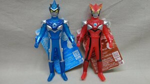 ウルトラヒーロー 500 限定 ブル アクアカラーVer. & ロッソ フレイムカラーVer. セット ソフビ タグ付 ウルトラマンR/B