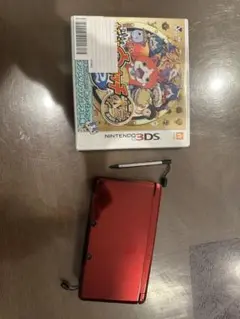 ニンテンドー3DS レッド 本体とスタイラスペン付き 妖怪ウォッチ本家