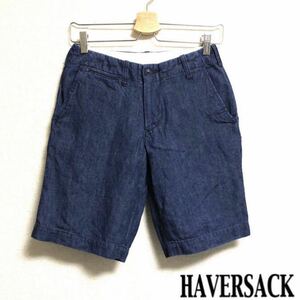 HAVERSACK デニム リネン ショートパンツ デニム ショーツ ハーフパンツ レディース ハバーサック 短パン ネイビー 半ズボン 