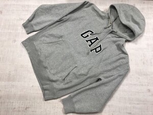 ギャップ GAP アメカジ ストリート オーセンティック 大定番 ロゴ刺繍 プルオーバー スウェット パーカー メンズ M グレー