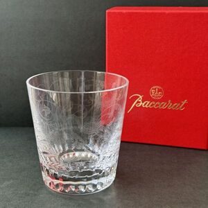 極美品 ◆ バカラ Baccarat パルメ タンブラー ロックグラス 箱付き 花柄 クリア クリスタルガラス 食器 コップ