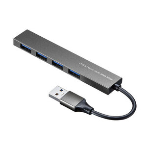 サンワサプライ USB3.2 Gen1 4ポート スリムハブ USB-3H423SN /l