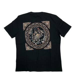 未使用品 ETRO EMBROIDERED T-SHIRT. エトロ Ｔシャツ 刺繍 半袖 クルーネック 44 黒 ブラック ユニセックス