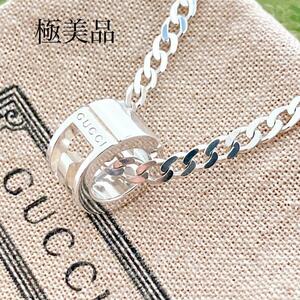 極美品＊グッチ GUCCI 925 ネックレス シルバー メンズ 1107 レディース アクセサリー チェーン ペンダント