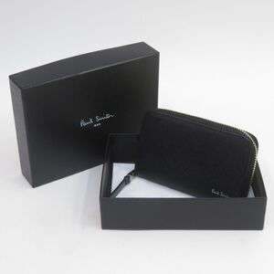 150s Paul Smith ポールスミス ブライトストライププラー カード＆コインケース 813019 P910 ※中古