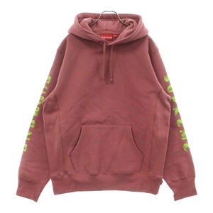 SUPREME シュプリーム Gradient Sleeve Hooded Sweatshirt グラデーションロゴ スウェットプルオーバーパーカー フーディ レッド