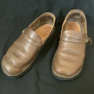 【使用感あり】【断捨離企画】オーロラシューズ AURORA SHOES★Middle English ミドルイングリッシュ 7.5D 24〜24.5cm 革靴 クウネル 茶色