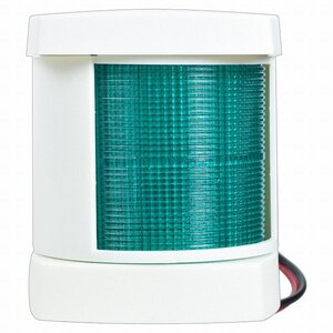 24V LED 航海灯 右舷灯 緑灯/右側 青信号 ボディカラー/ホワイト 白 船 船舶 ヨット 遊漁船 ボート 信号 ライト 照明 電球