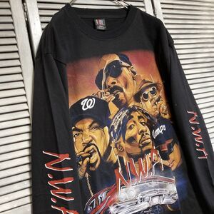 AXXX 1スタ 黒 ストリート Tシャツ 長袖 ロンT ヒップホップ HIPHOP ラッパー ウエスト 90s 00s ビンテージ 古着 卸 仕入れ