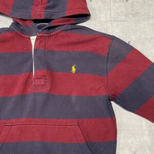 Polo by Ralph Lauren フーディー ラガーシャツ ラルフ　　ポロバイラルフローレン ラガーシャツパーカー ラバーボタン ボーダー YL259