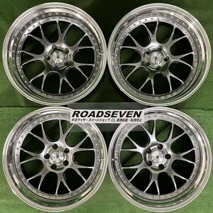 ★TANABE SSR Professor MS3 プロフェッサー F:20×10J +24 / R:20×10.5J +18 PCD114.3 5H ハブ:約79mm 4本 中古アルミ★送料無料