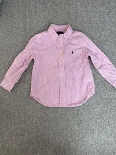 Ralph Lauren ピンクストライプシャツ 4/4T キッズ