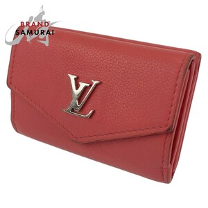 LOUIS VUITTON ルイヴィトン ポルトフォイユ ロックミニ ピンク シルバー金具 レザー コンパクトウォレット 折財布 レディース 402945