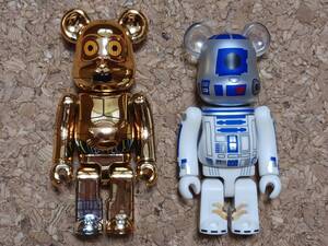 BE@RBRICK ベアブリック　C-3PO(TM) & R2-D2(TM)　BE@RBRICK STAR WARS 2PACK　100%　箱無し　スター・ウォーズ