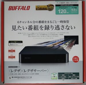 BUFFALO, 外付けハードディスク, タイムシフトマシン対応,HDT-AVS6.0TU3/V,6TB,中古