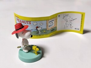 ☆チョコエッグ　PEANUTS　スヌーピー☆11.スヌーピー ☆FURUTAフルタ SNOOPY☆帽子 魚釣り ウッドストック ミニフィギュア　送料140円 ②