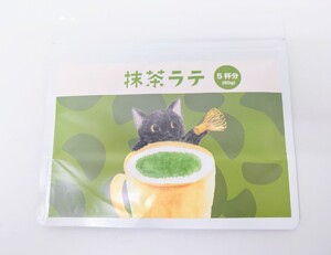 猫柄　猫雑貨　猫グッズ　抹茶ラテ 大容量60g　黒猫　ねこ　ネコ　キャット　