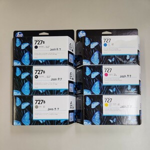 HP　純正インク　Designjet 727B/727　６色セット　130ml　(Designjet T920/T930/T1500/T1530/T2500/T2530)