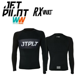 ジェットパイロット JETPILOT 2023 ラッシュガード 長袖 送料無料 RX ボルト L/S ラッシー JA22507 ブラック 2XL インナーにも