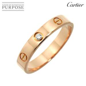 カルティエ Cartier ミニラブ #60 リング 1P ダイヤ K18 PG ピンクゴールド 750 指輪 Mini Love Ring 90234083