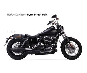 【送料800円】IRONHEAD HARLEY-DAVIDSON DYNA(ダイナ) STREET BOB(ストリートボブ) HC1-3B 2本出 スリップオン マフラー ブラック