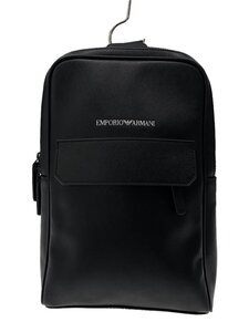 EMPORIO ARMANI◆ショルダーバッグ/レザー/BLK/Y40338 Y020V