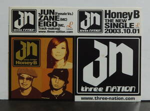three NATION - Honey B /ステッカー!!