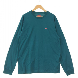 【中古】Supreme 21SS small box logo L/S Tee ロンT M グリーン シュプリーム[240010451091]