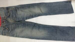 EDWIN エドウィン EG503 EDGE OF BLUE jeans 　レギュラー　ストレート　デニム　ジーンズ 股下長い～　W28　USED　古着　送料安い￥230～