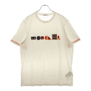 MONCLER モンクレール 20AW MAGLIA T-SHIRT フロントロゴ クルーネック 半袖Tシャツ ホワイト F20918C76510 829H8