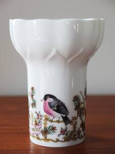 ドイツ HUTSCHENREUTHER フッチェンロイター 花器、花瓶、フラワーベース 12月 Dezember Ole Winther (マンスリー、小鳥)