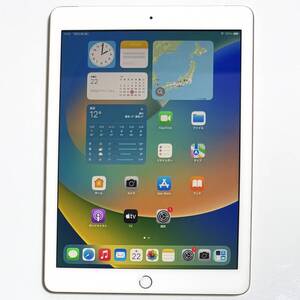 (美品) Apple SIMフリー iPad (第5世代) ゴールド 32GB MPG42J/A Wi-Fi+Cellular バッテリー最大容量99% アクティベーションロック解除済