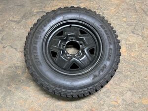 ジムニー　スペアタイヤ　BRIDGESTON　DUELER　M/T　185/85R16　1本　中古品　鉄チンホイール付き